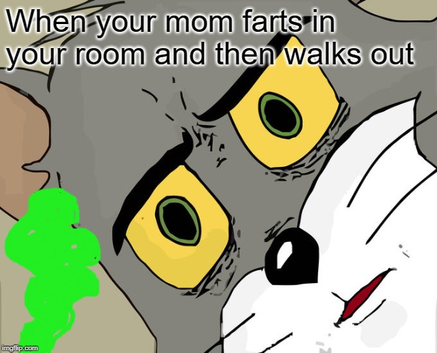 Unsettled Tom Meme | When your mom farts in your room and then walks out | image tagged in memes,unsettled tom | made w/ Imgflip meme maker