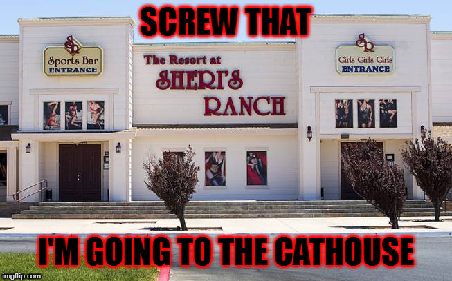SCREW THAT I'M GOING TO THE CATHOUSE | made w/ Imgflip meme maker