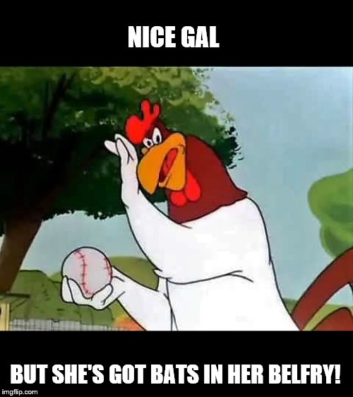 NICE GAL BUT SHE'S GOT BATS IN HER BELFRY! | made w/ Imgflip meme maker