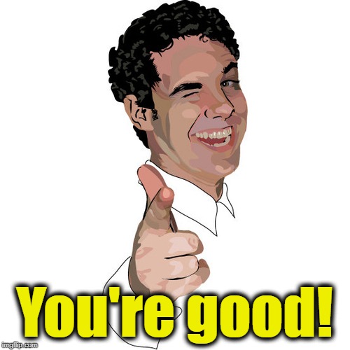 wink | You're good! | image tagged in wink | made w/ Imgflip meme maker