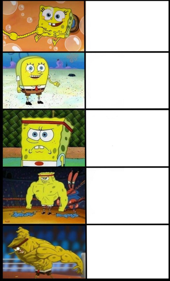 Spongebob Strength Blank Meme Template