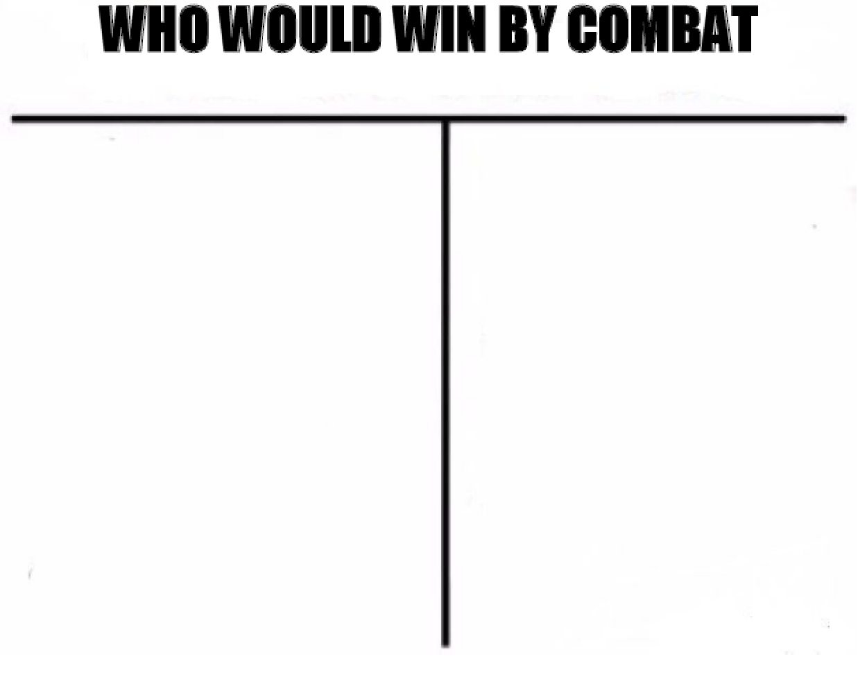 Who Would Win by Combat Blank Meme Template
