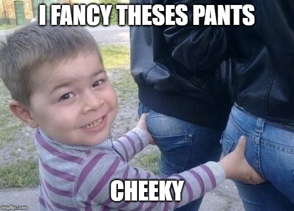 I FANCY THESES PANTS CHEEKY | made w/ Imgflip meme maker