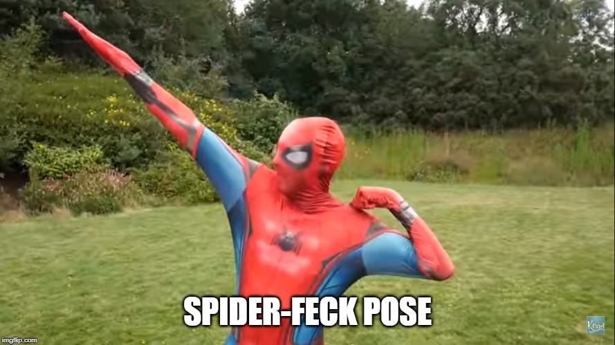 CallMeKevin Superhero Pose | SPIDER-FECK POSE | image tagged in callmekevin superhero pose | made w/ Imgflip meme maker
