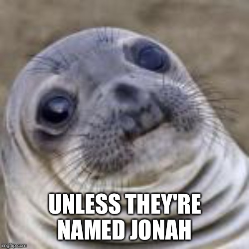 Sea Lion | UNLESS THEY'RE NAMED JONAH | image tagged in sea lion | made w/ Imgflip meme maker