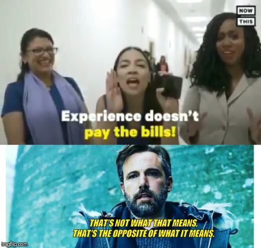 THAT'S NOT WHAT THAT MEANS, THAT'S THE OPPOSITE OF WHAT IT MEANS. | image tagged in aoc | made w/ Imgflip meme maker