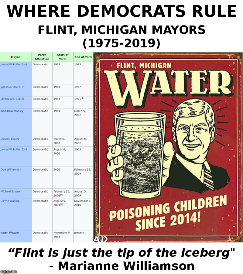 Where Democrats Rule: Flint, Michigan | image tagged in democrats,presidential debate,flint water,lead,children | made w/ Imgflip meme maker