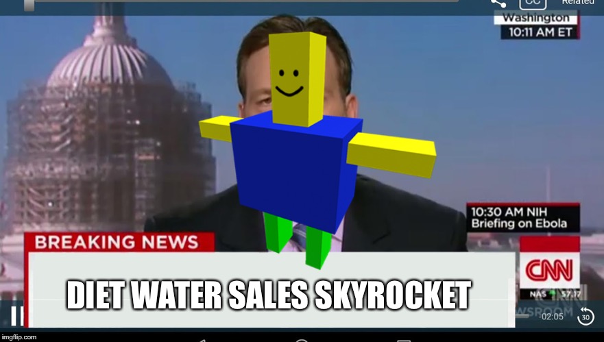 DIET WATER SALES SKYROCKET | image tagged in breaking news | made w/ Imgflip meme maker