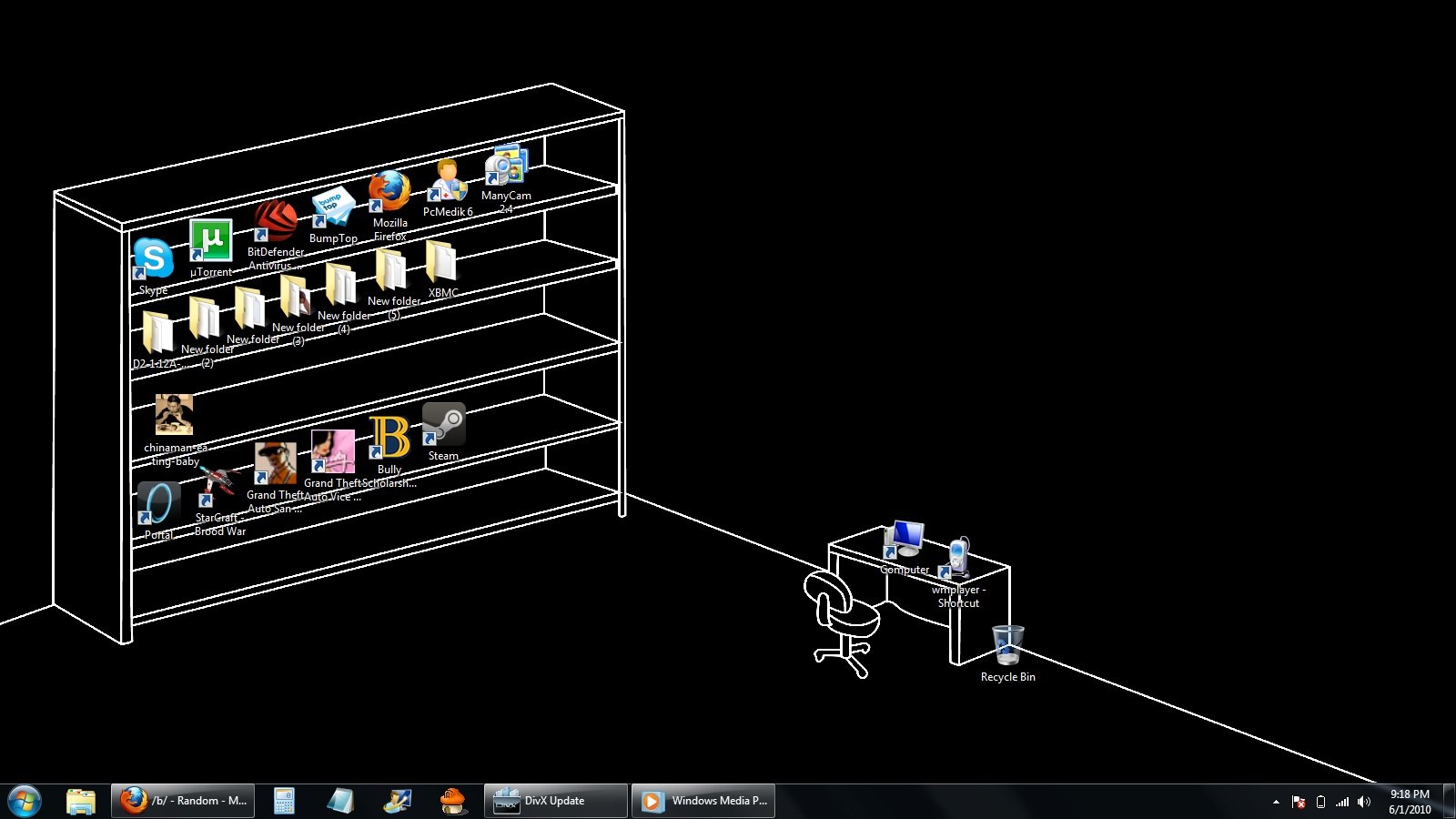 High Quality OCD Desktop Blank Meme Template