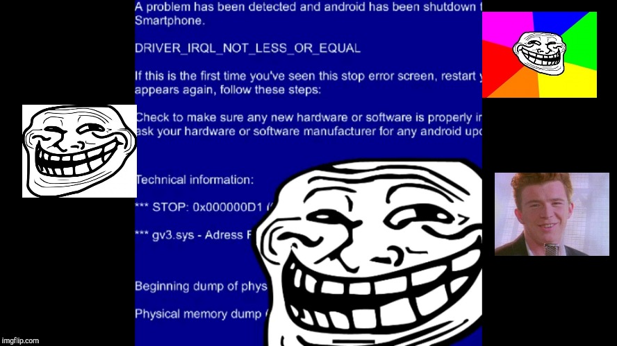 BSOD Troll! | image tagged in bsod troll | made w/ Imgflip meme maker