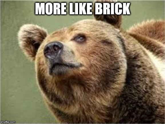 Smug Bear Meme | MORE LIKE BRICK | image tagged in memes,smug bear | made w/ Imgflip meme maker