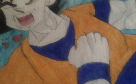 High Quality Goku heart attack drawing Blank Meme Template