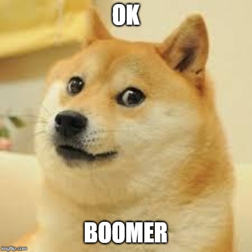 OK BOOMER | image tagged in square doge | made w/ Imgflip meme maker