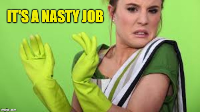 Eww | IT'S A NASTY JOB | image tagged in eww | made w/ Imgflip meme maker