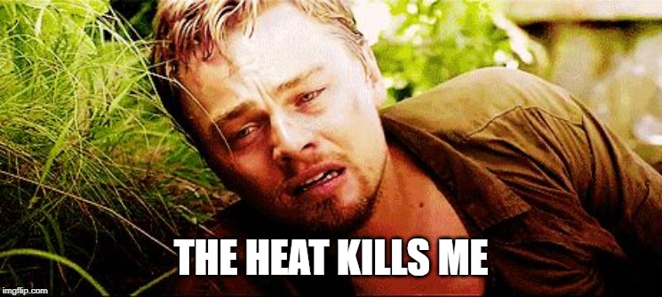 the struggle | THE HEAT KILLS ME | image tagged in the struggle | made w/ Imgflip meme maker