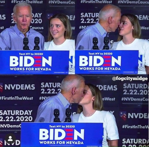 Biden for Nevada? More Like Biden for Prison | image tagged in creepy joe biden,pedophile,inappropriate,touching,pedophilia,biden for prison | made w/ Imgflip meme maker