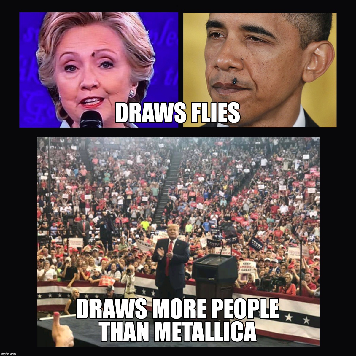 Trump may be hated by the left but he is loved by the rest of us.  He packs every stadium he goes to! | . | image tagged in maga | made w/ Imgflip meme maker