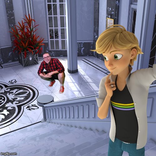 Adrien Meets Fantano | image tagged in miraculous ladybug,theneedledrop,anthony fantano | made w/ Imgflip meme maker