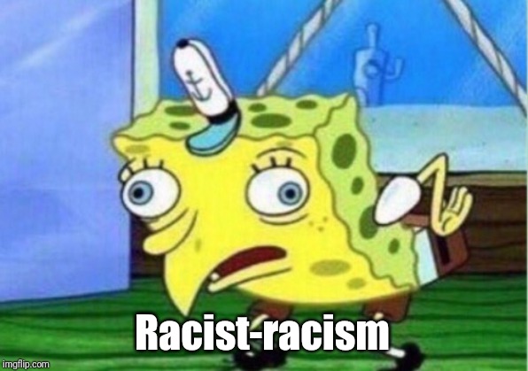 Mocking Spongebob Meme | Racist-racism | image tagged in memes,mocking spongebob | made w/ Imgflip meme maker