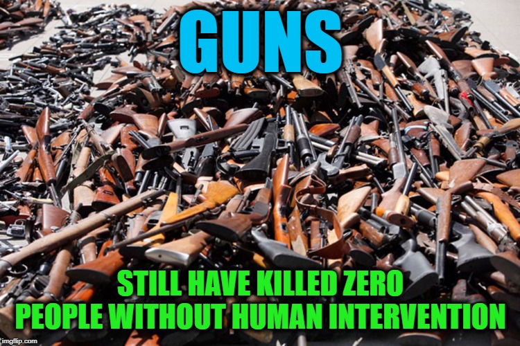 Here's Another Picture of Them Not Killing Anyone. | GUNS; STILL HAVE KILLED ZERO PEOPLE WITHOUT HUMAN INTERVENTION | image tagged in guns,memes,funny,funny memes,mxm | made w/ Imgflip meme maker