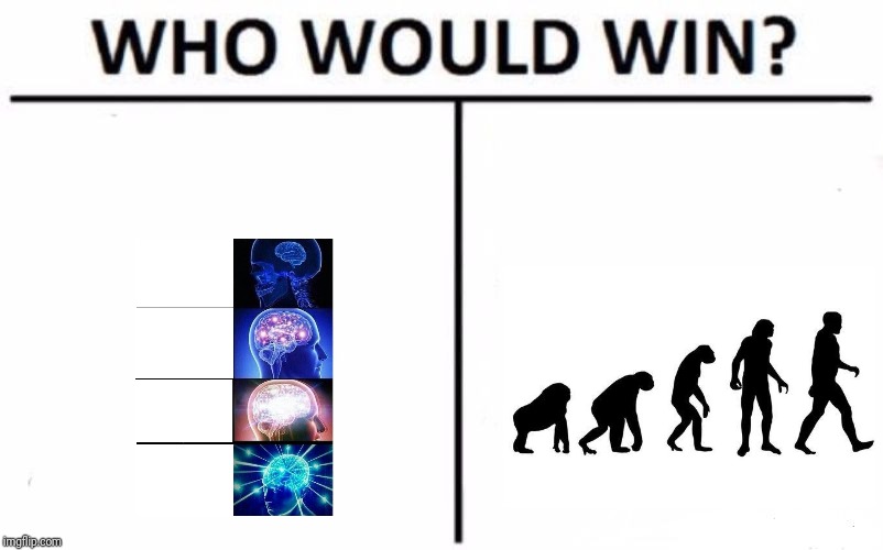 Which template is the best evolving meme? | image tagged in memes,who would win | made w/ Imgflip meme maker