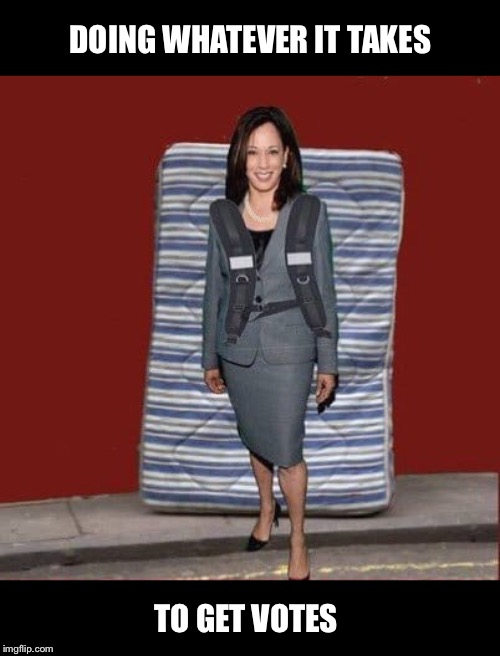When you no longer have Willey Brown’s support | DOING WHATEVER IT TAKES; TO GET VOTES | image tagged in kamala harris,willey brown,election 2020 | made w/ Imgflip meme maker