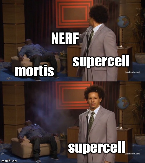 Who Killed Hannibal | NERF; supercell; mortis; supercell | image tagged in memes,who killed hannibal | made w/ Imgflip meme maker