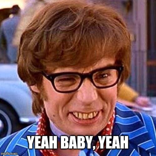 Austin Powers Wink | YEAH BABY, YEAH | image tagged in austin powers wink | made w/ Imgflip meme maker