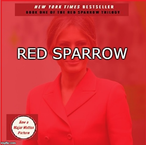 Red Sparrow | RED SPARROW | image tagged in trump,melania trump,red sparrow,spy,whore,russian asset | made w/ Imgflip meme maker