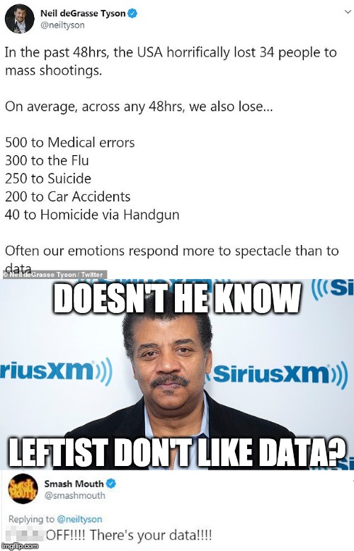 Give them feelings and emotion, not data and facts! | DOESN'T HE KNOW; LEFTIST DON'T LIKE DATA? | image tagged in neil degrasse tyson | made w/ Imgflip meme maker