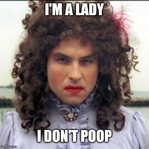 I'm a lady | I'M A LADY; I DON'T POOP | image tagged in i'm a lady | made w/ Imgflip meme maker