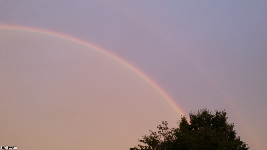Double rainbow outside my house | image tagged in photography,rainbow | made w/ Imgflip meme maker