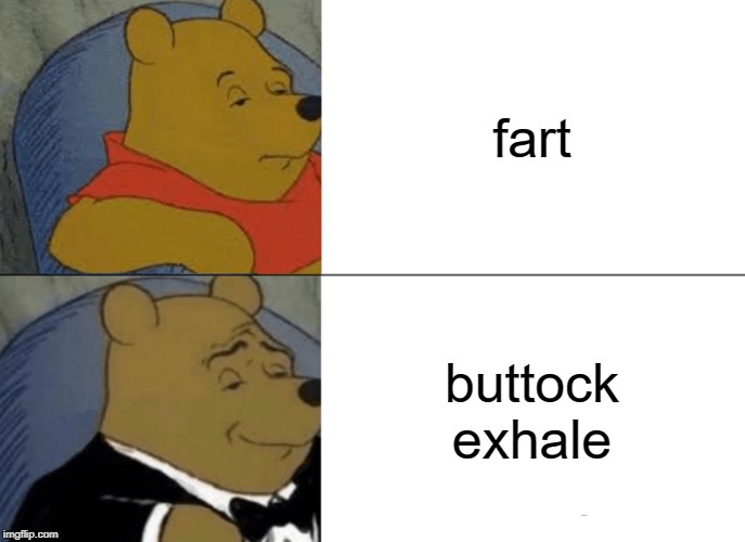 Tuxedo Winnie The Pooh Meme | fart; buttock exhale | image tagged in memes,tuxedo winnie the pooh | made w/ Imgflip meme maker