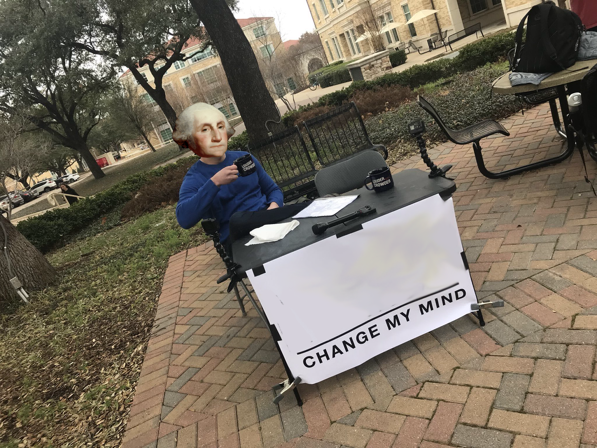 George Washington Change my mind Blank Meme Template