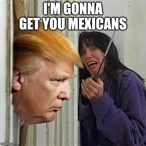 Donny gonna get ya | I'M GONNA GET YOU MEXICANS | image tagged in mexicans in for some trouble | made w/ Imgflip meme maker