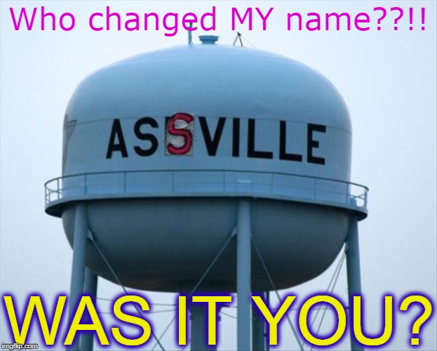 Ash Ville | Who changed MY name??!! WAS IT YOU? | image tagged in ash ville | made w/ Imgflip meme maker