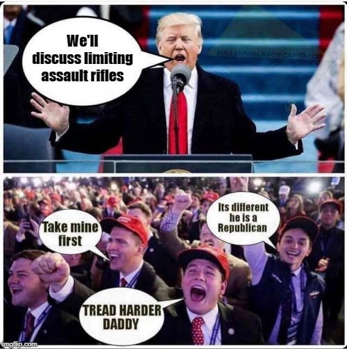 Tread harder | We'll discuss limiting assault rifles | image tagged in 2a | made w/ Imgflip meme maker