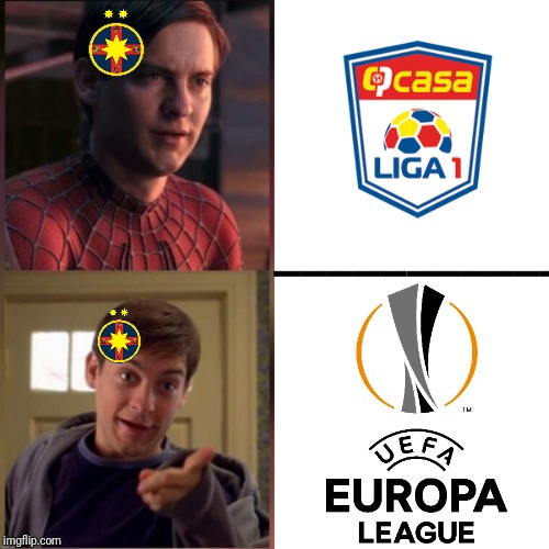 FCSB right now | image tagged in memes,funny,fcsb,steaua,spiderman,tobey maguire | made w/ Imgflip meme maker