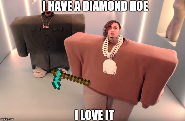 I love it | I HAVE A DIAMOND HOE; I LOVE IT | image tagged in i love it | made w/ Imgflip meme maker