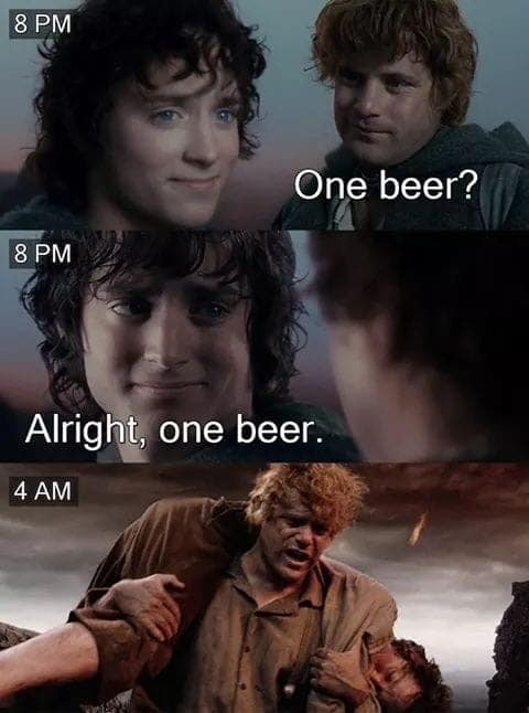Lord of the Rings Drunk Blank Meme Template