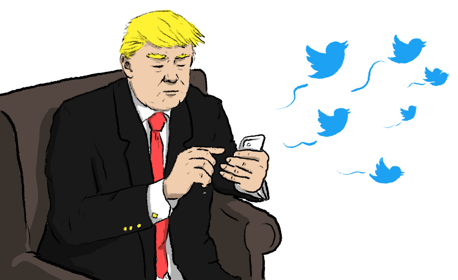 High Quality Trump Tweeting Blank Meme Template