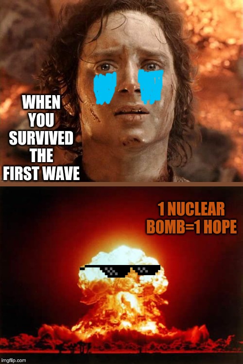 I just wanna go home | WHEN YOU SURVIVED THE FIRST WAVE; 1 NUCLEAR BOMB=1 HOPE | image tagged in memes,its finally over | made w/ Imgflip meme maker