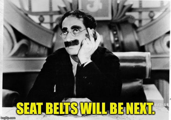Groucho | SEAT BELTS WILL BE NEXT. | image tagged in groucho | made w/ Imgflip meme maker