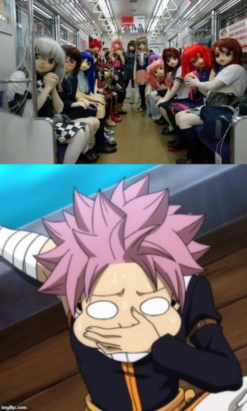 IS IT THE PEOPLE OR THE TRAIN? | image tagged in anime train,natsu fairytail,anime | made w/ Imgflip meme maker