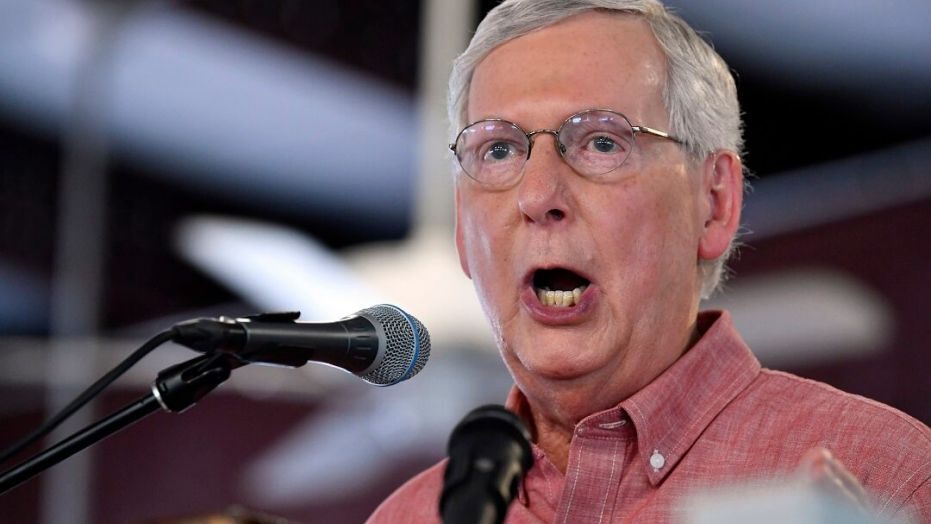 Mitch McConnell in pink shirt Blank Meme Template