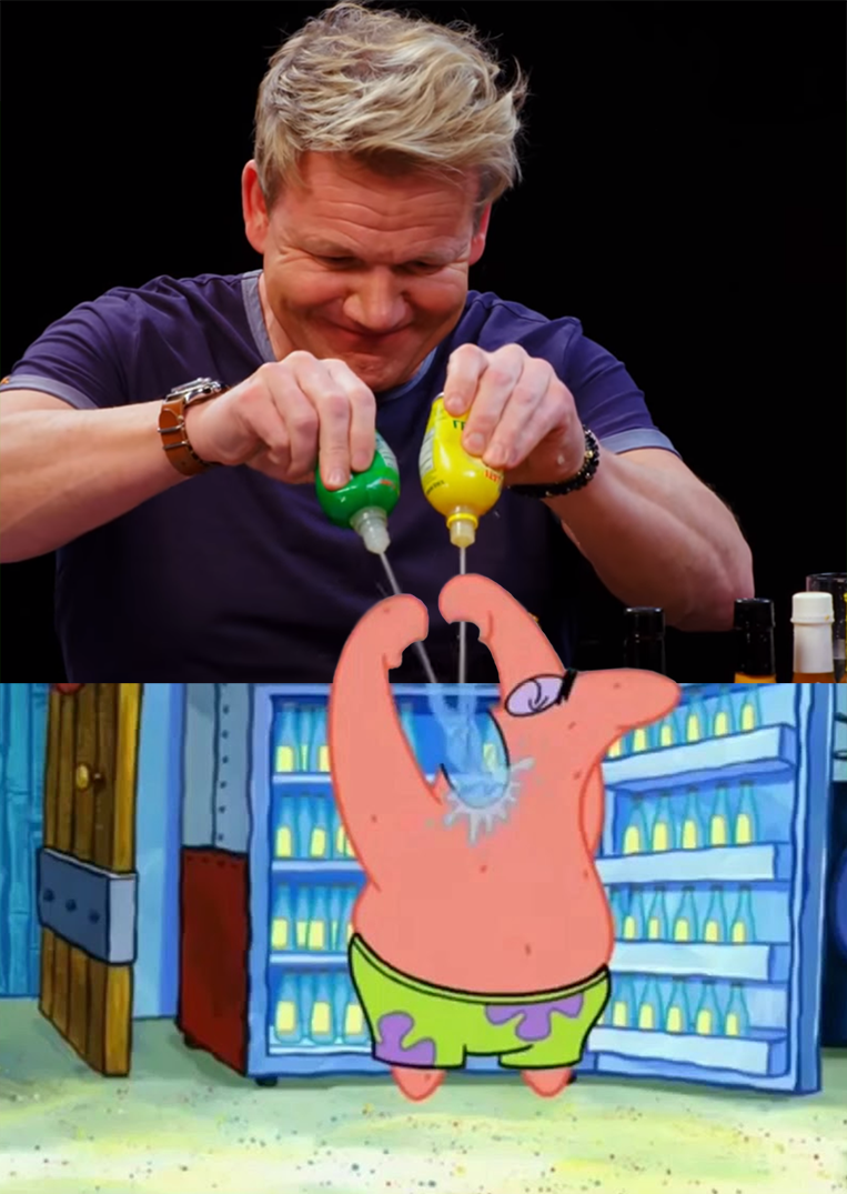 Gordon Ramsey and Patrick Blank Meme Template