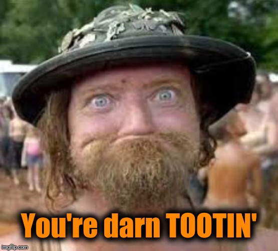 Hillbilly | You're darn TOOTIN' | image tagged in hillbilly | made w/ Imgflip meme maker