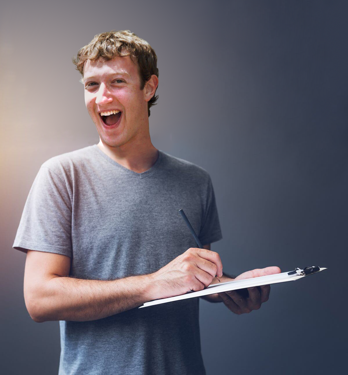 High Quality Zuck's taking notes Blank Meme Template