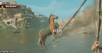 Lovely Day to Go Sailing With My Horse | image tagged in gifs,video games | made w/ Imgflip video-to-gif maker