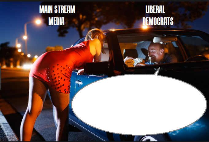 Mainstream Media Prostitute Blank Meme Template